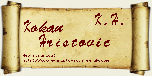 Kokan Hristović vizit kartica